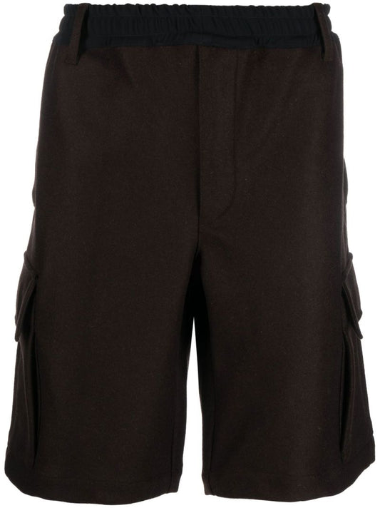 X Soloman Brown Panno Utility Shorts