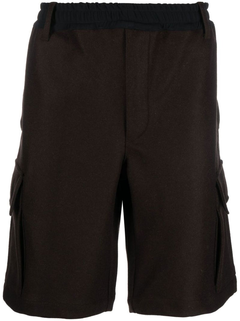 X Soloman Brown Panno Utility Shorts