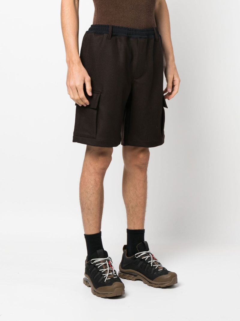 X Soloman Brown Panno Utility Shorts