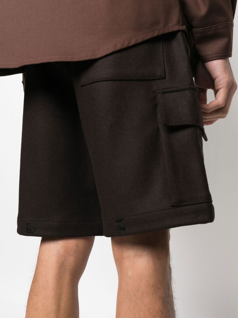 X Soloman Brown Panno Utility Shorts
