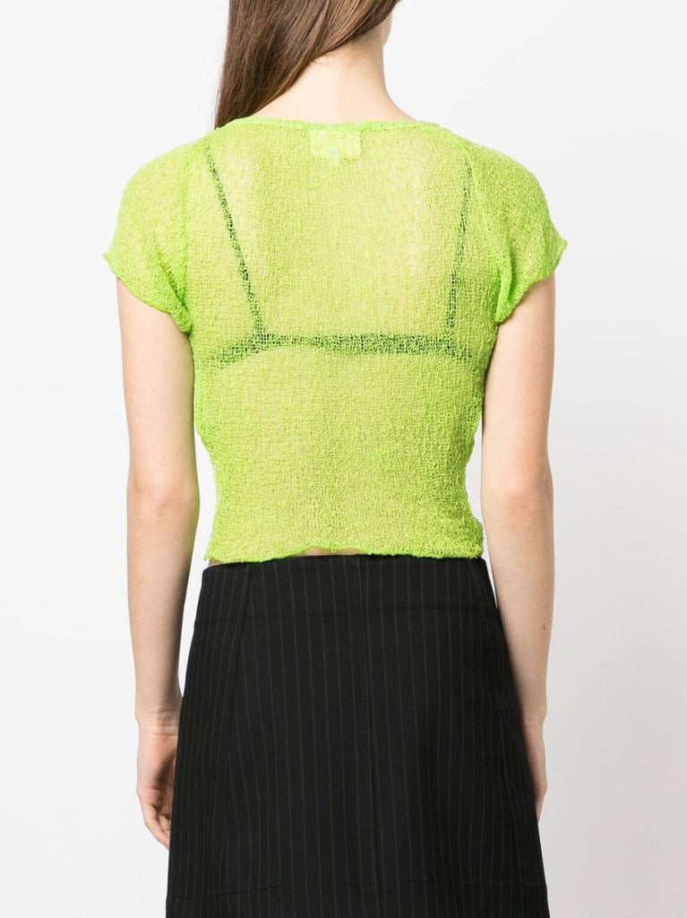 Green Frankie Sheer Linen T-shirt