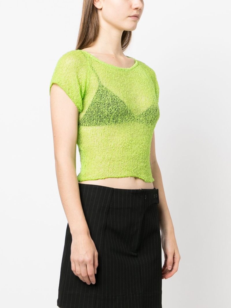 Green Frankie Sheer Linen T-shirt