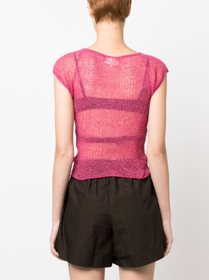 Frankie Semi-sheer Knitted T-shirt