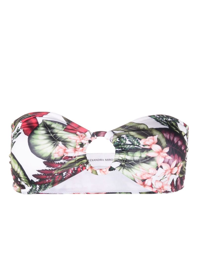 Green Carlotta Strapless Bikini Top