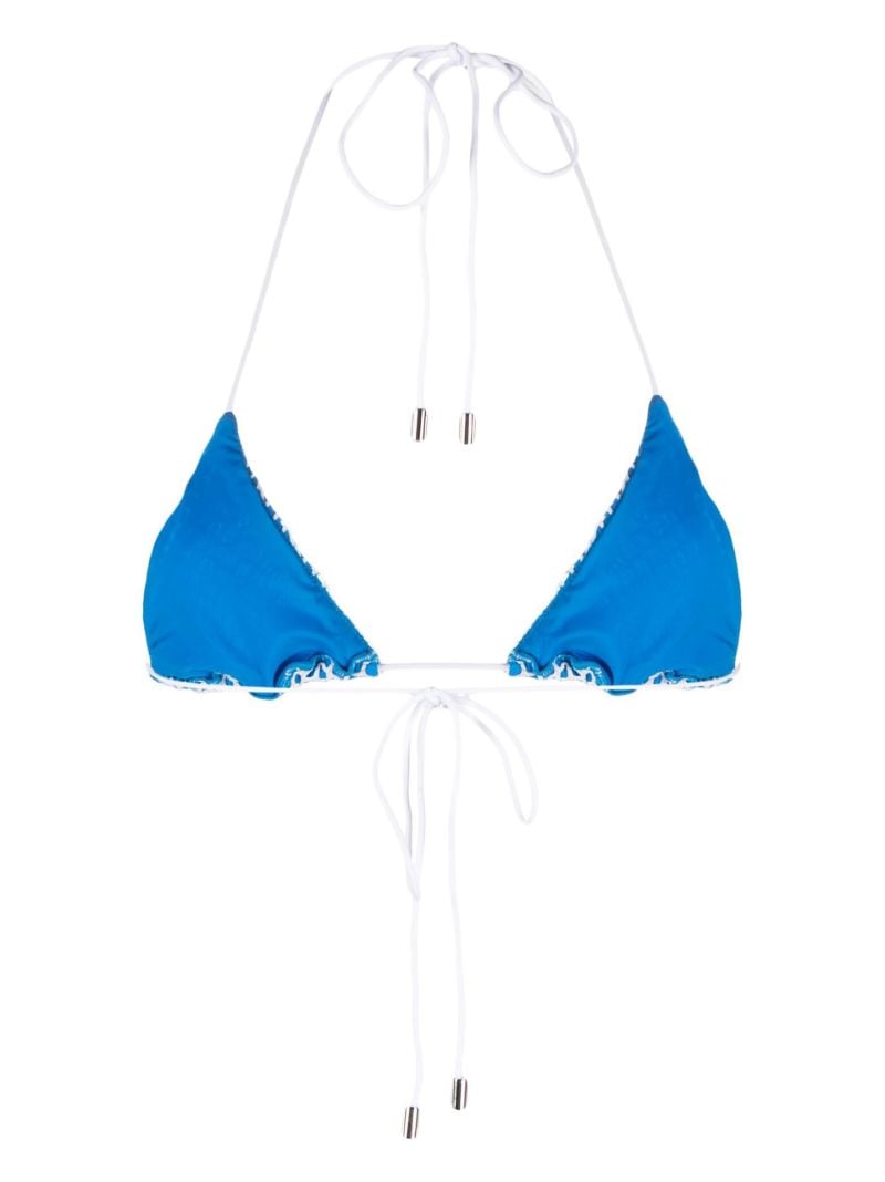 Blue Lena Triangle Bikini Top