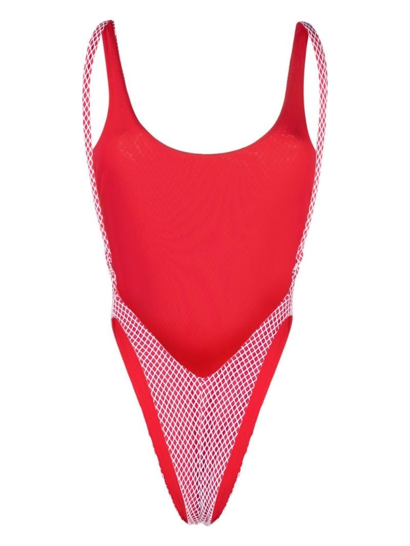 Red Pamela Diamond Print Swimsuit