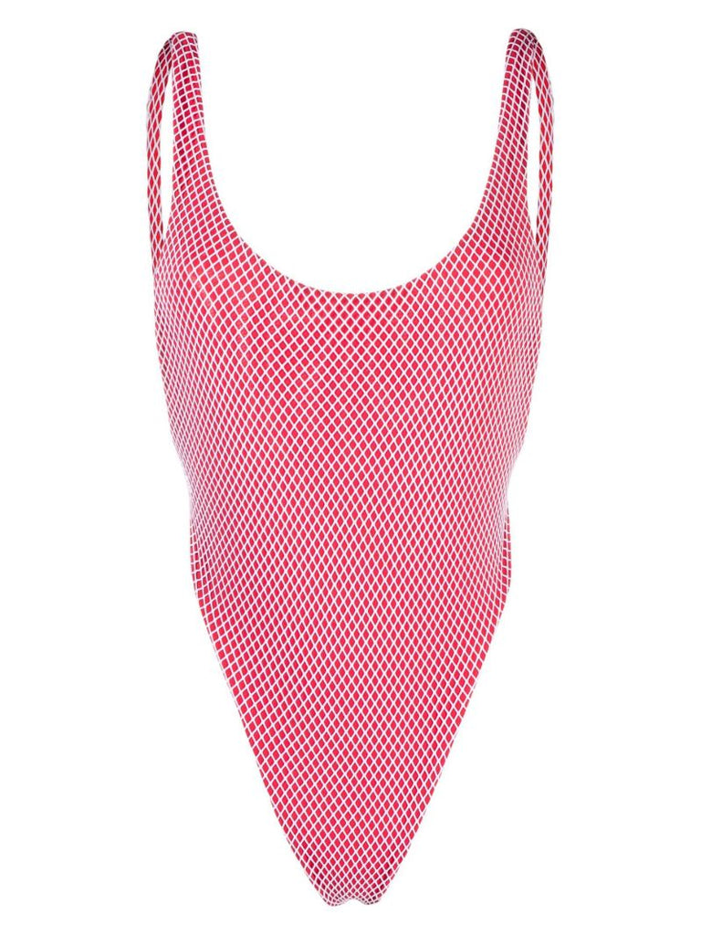 Red Pamela Diamond Print Swimsuit
