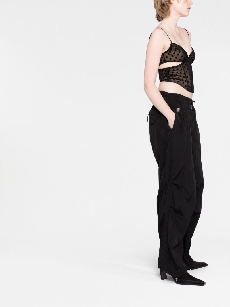Black Monogram Mesh Corset Top