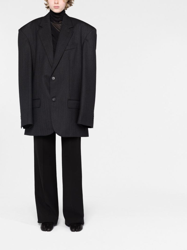Black Oversized Wool Blazer