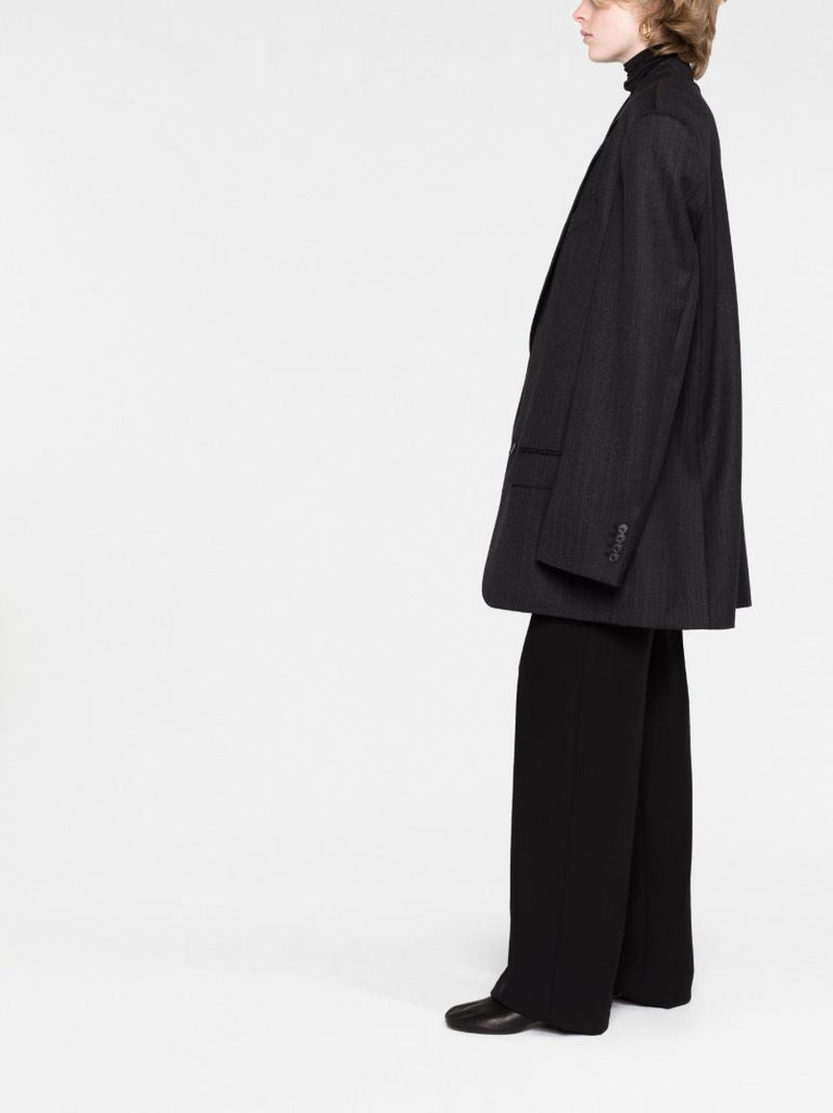 Black Oversized Wool Blazer