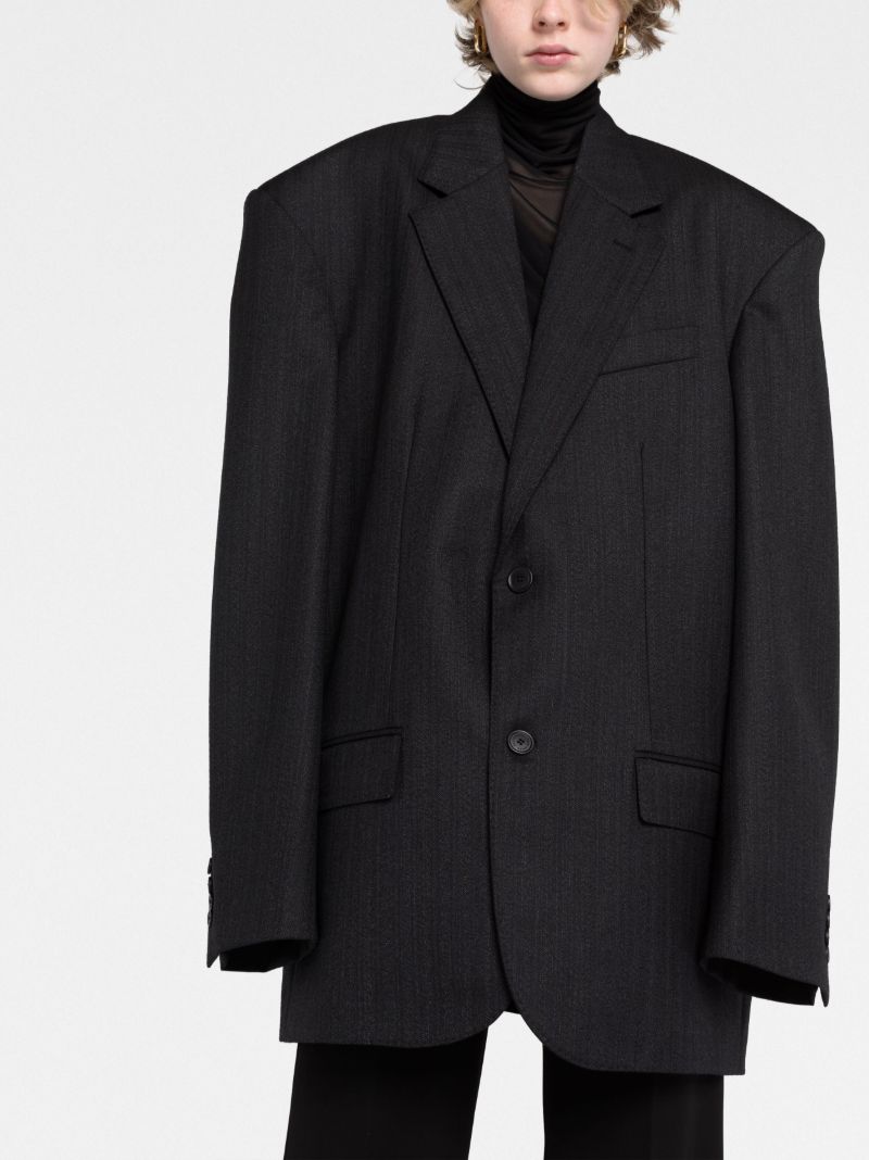 Black Oversized Wool Blazer
