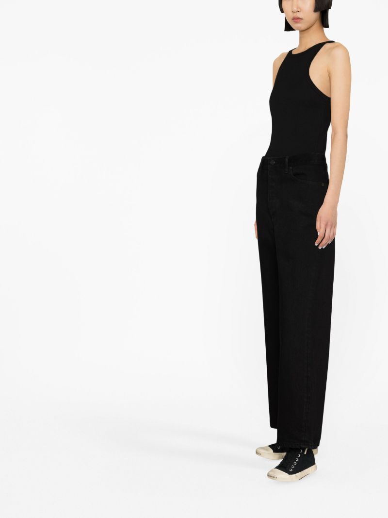 Black Straight-leg Jeans