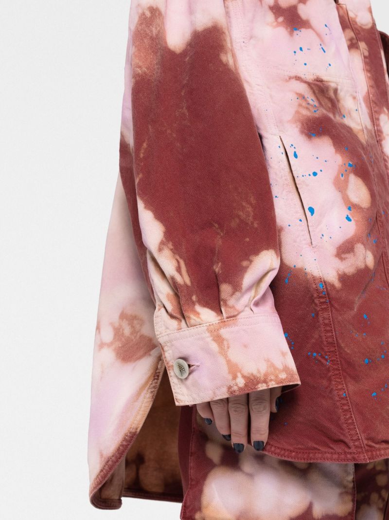 Pink Elaine Tie-dye Denim Jacket