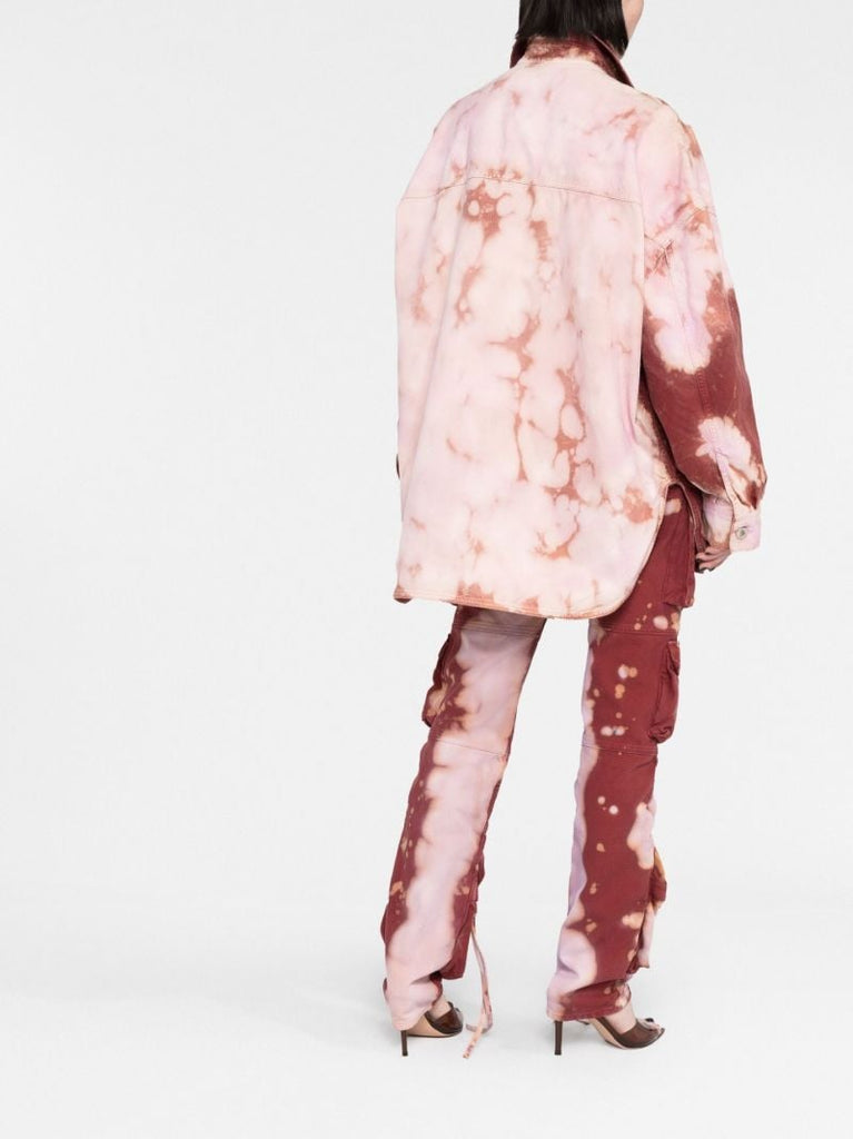 Pink Elaine Tie-dye Denim Jacket