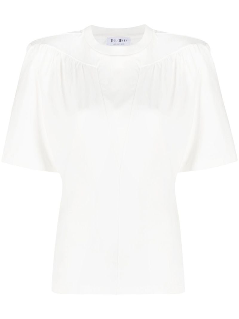White Jewel Cut-out T-shirt