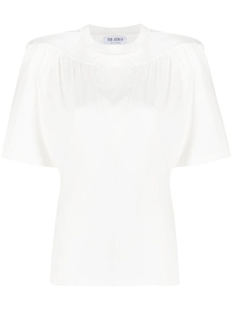 White Jewel Cut-out T-shirt