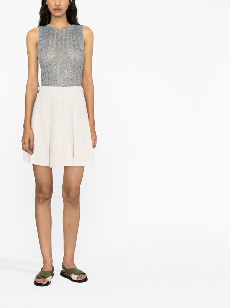 Grey Sequin-embellished Sweater Vest