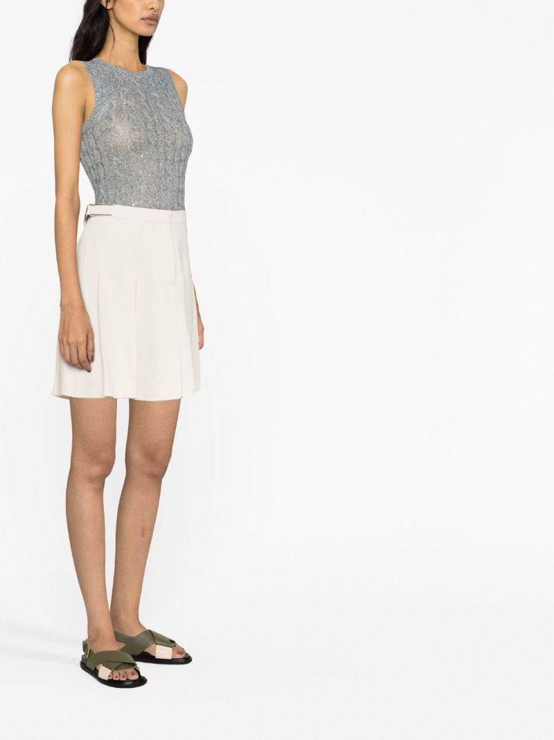 Grey Sequin-embellished Sweater Vest