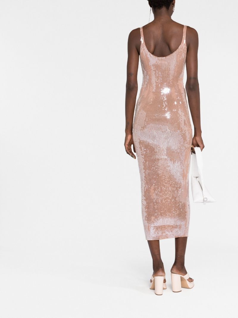 Pink Sequin-embellished Dress