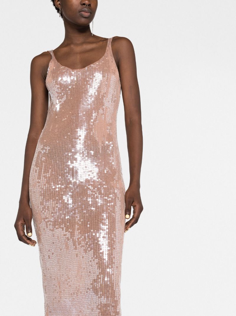 Pink Sequin-embellished Dress