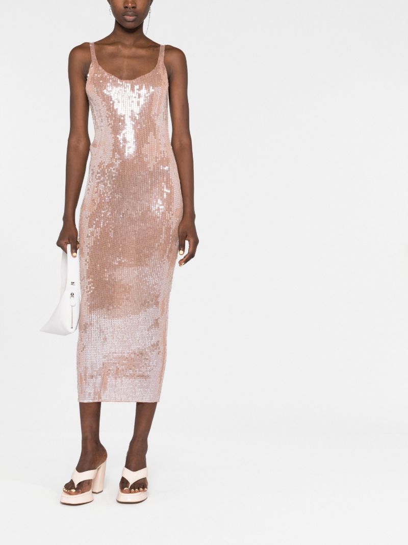 Pink Sequin-embellished Dress