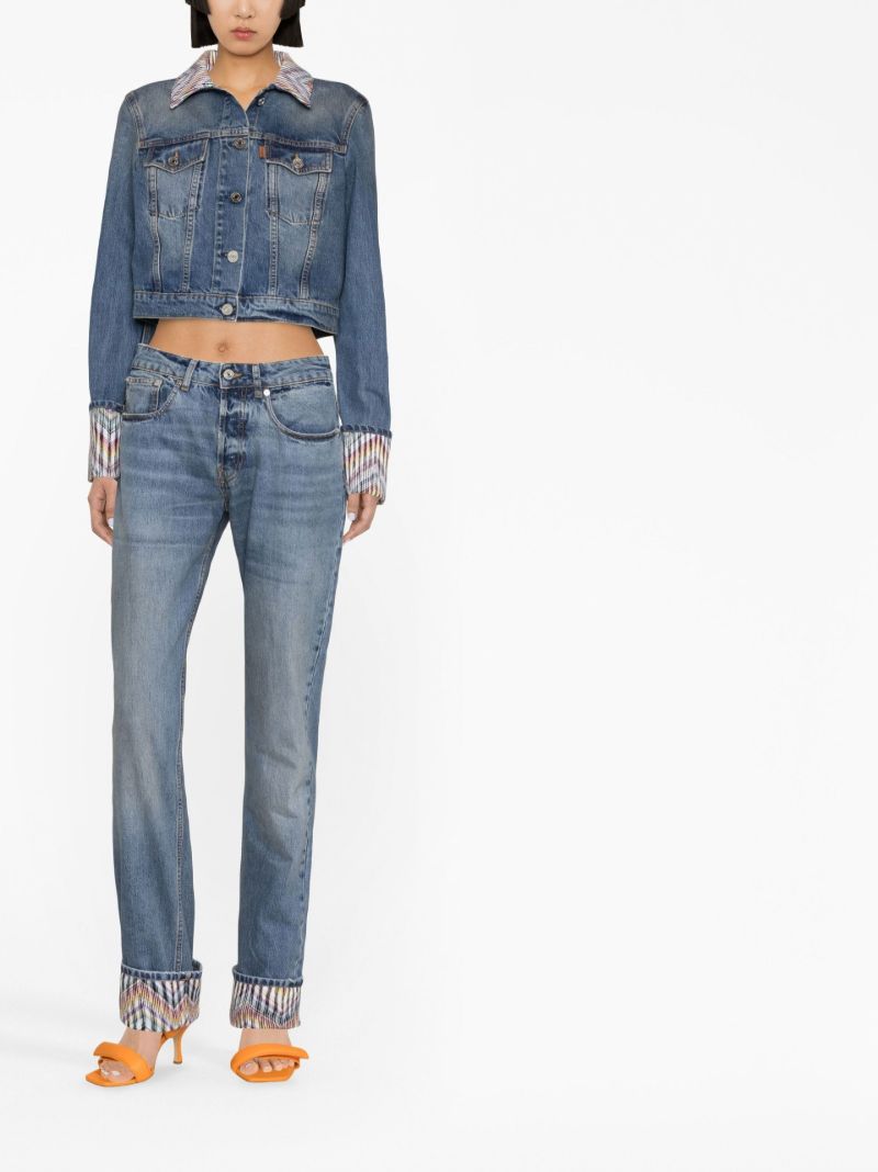 Blue Cropped Denim Jacket