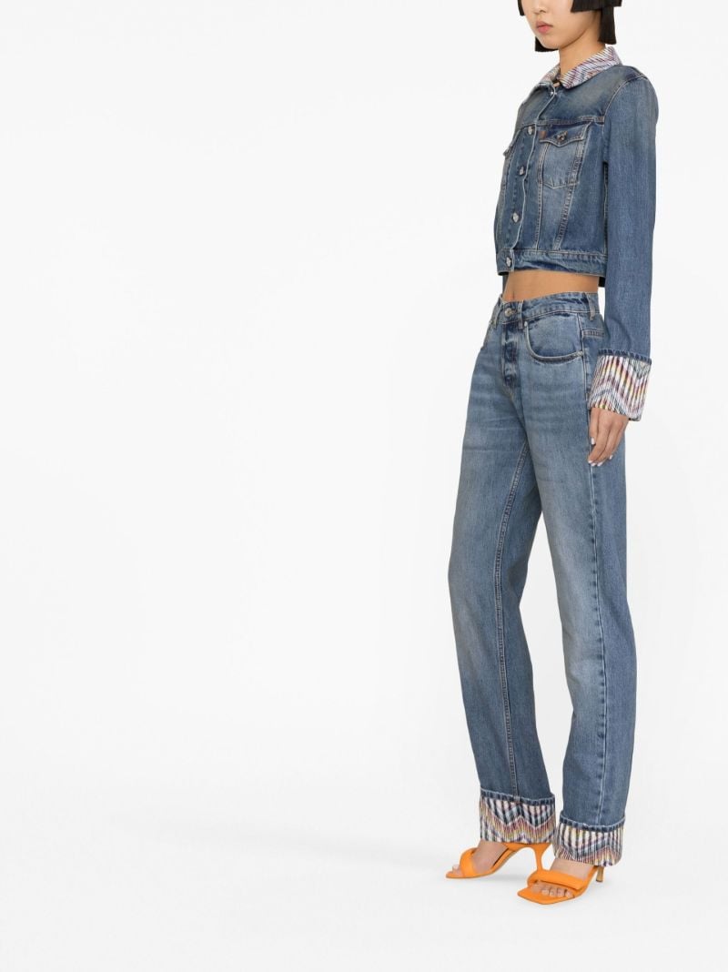 Blue Cropped Denim Jacket