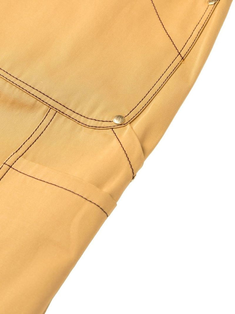 Yellow Straight-leg Cotton Trousers