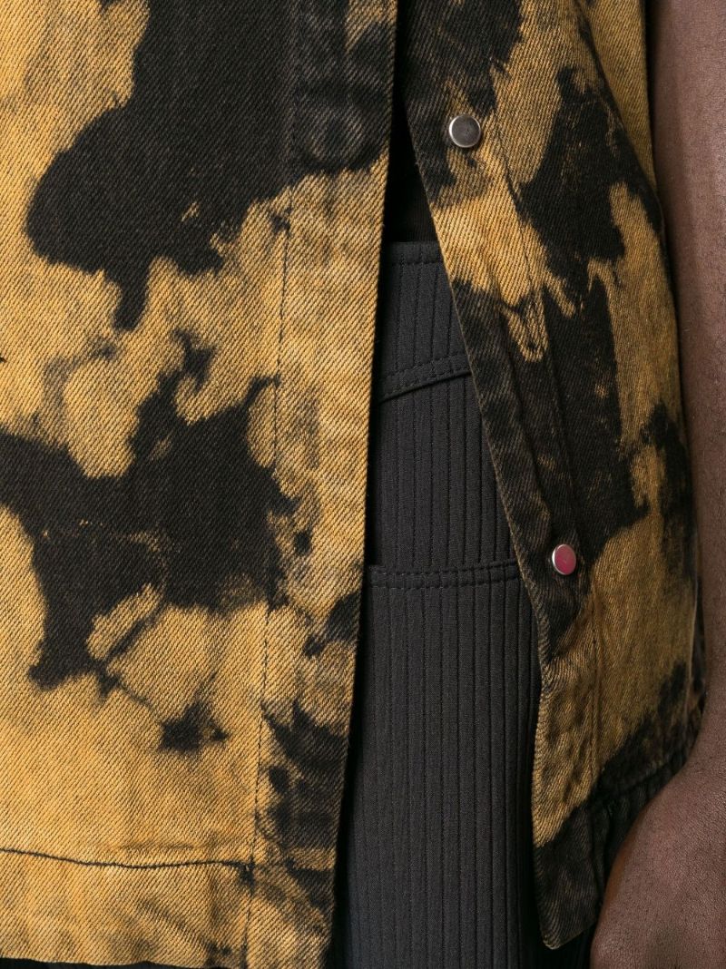 Black Tie-dye Denim Shirt