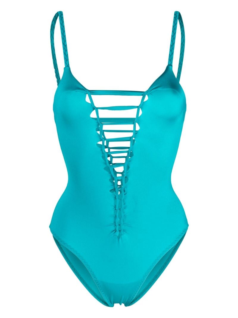 Blue Marlow Cut-out Swimsuit
