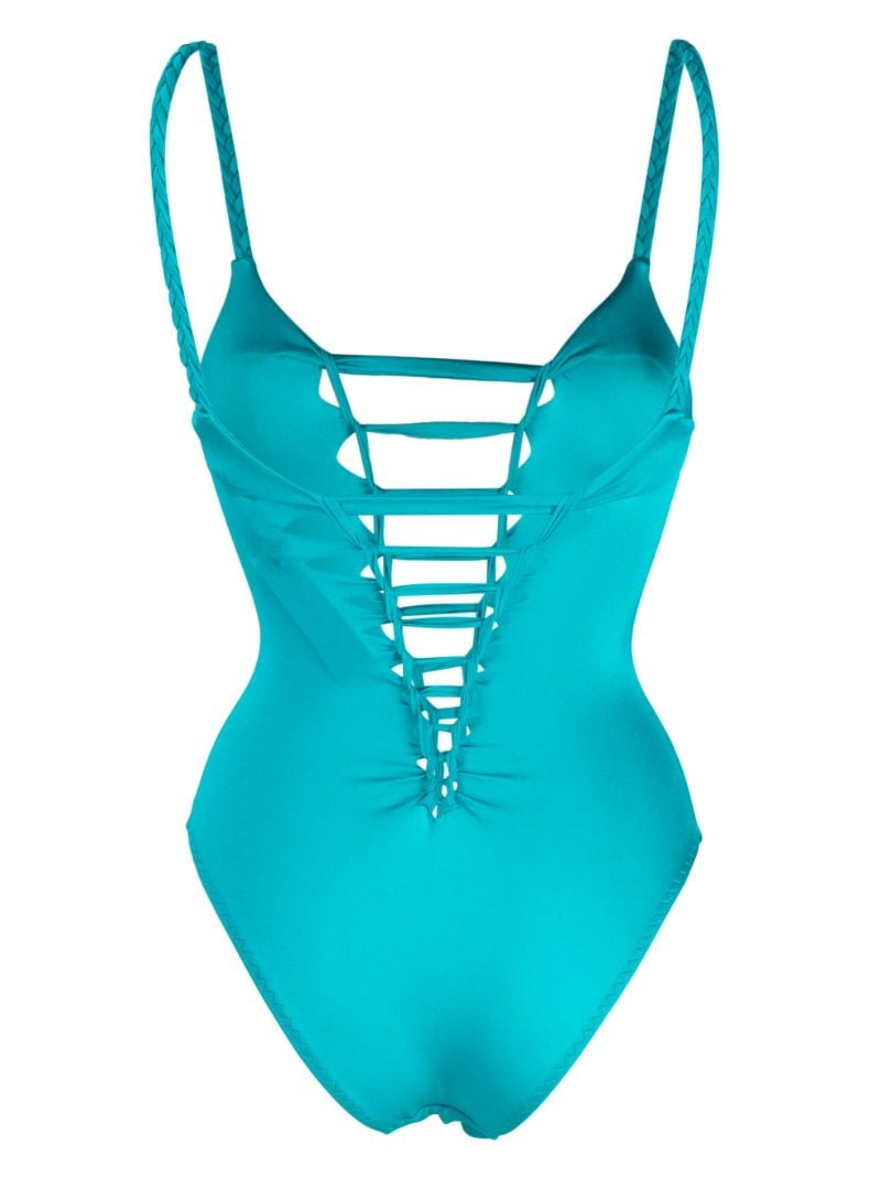 Blue Marlow Cut-out Swimsuit