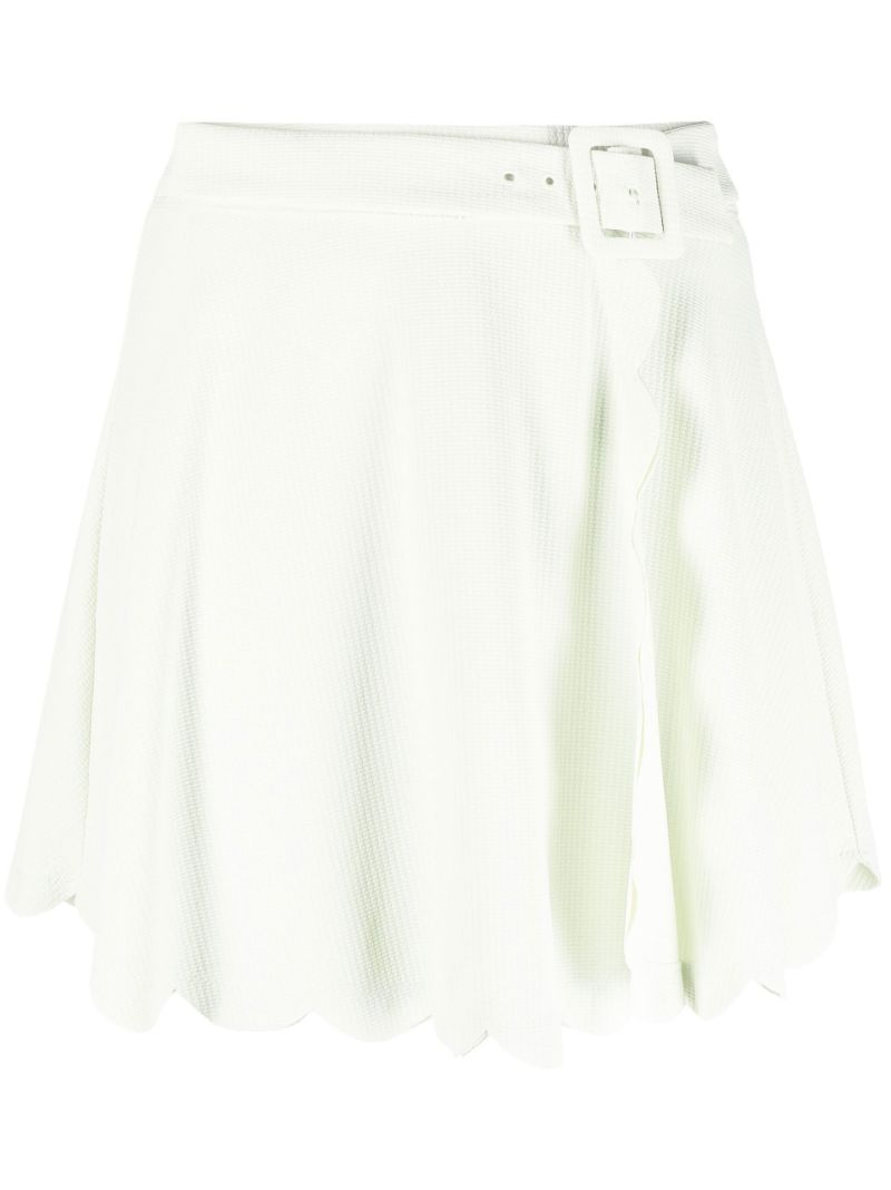 Green Monica Belted Mini Skirt