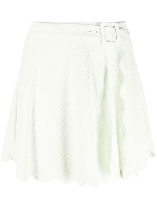 Green Monica Belted Mini Skirt
