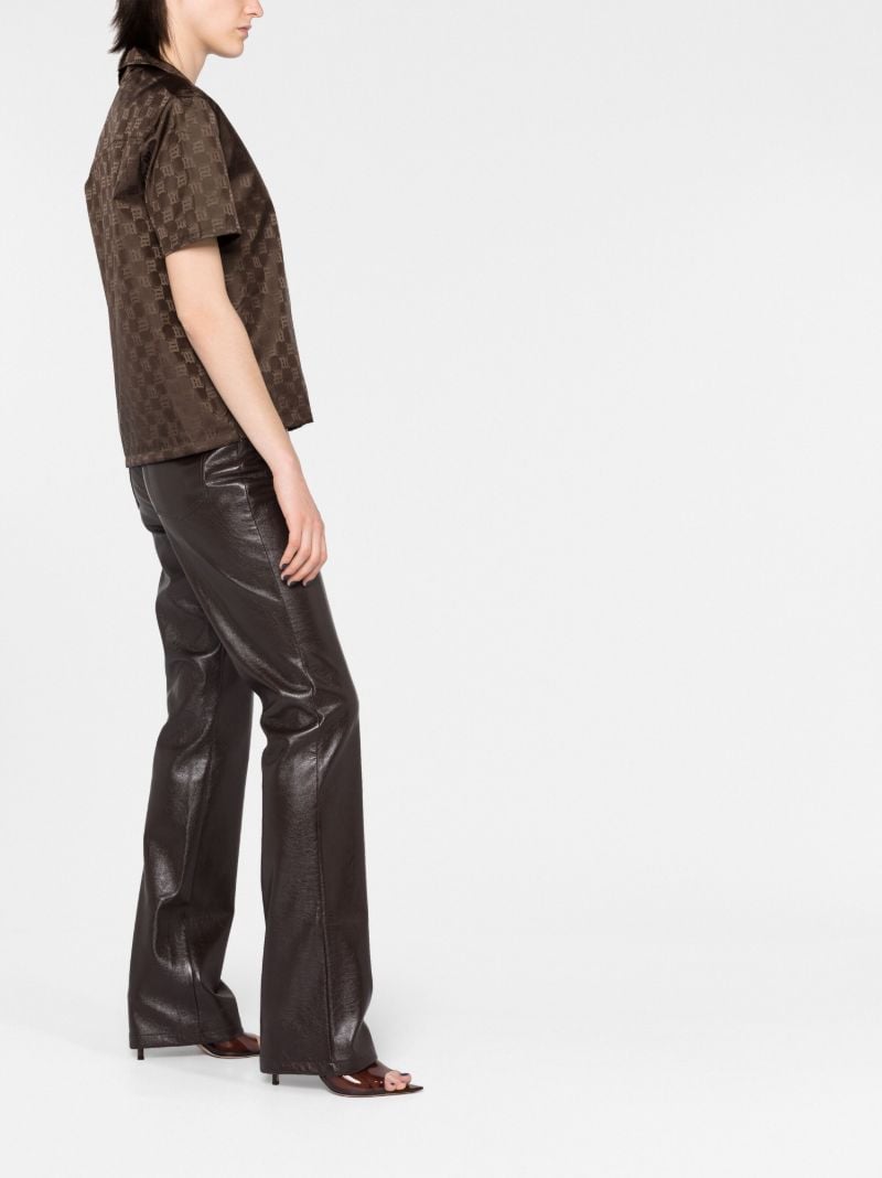 Brown Monogram Jacquardcropped Shirt