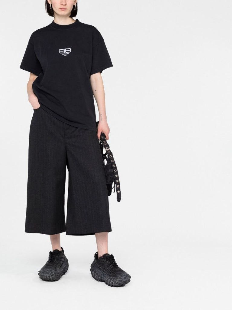 Black Wide Leg Wool Culottes