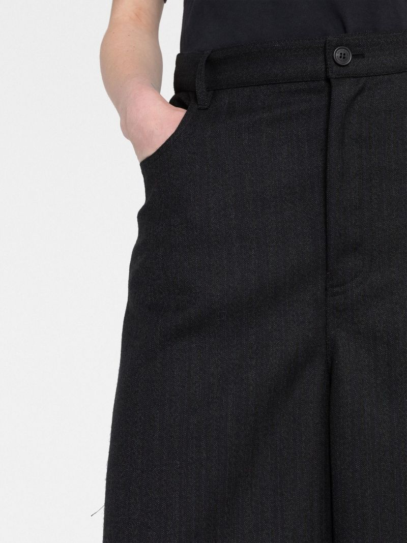Black Wide Leg Wool Culottes