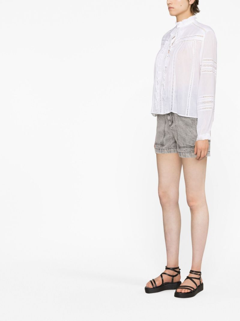 White Pintuck Cotton Shirt