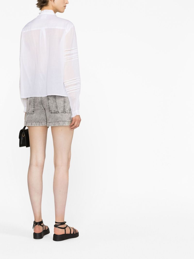 White Pintuck Cotton Shirt
