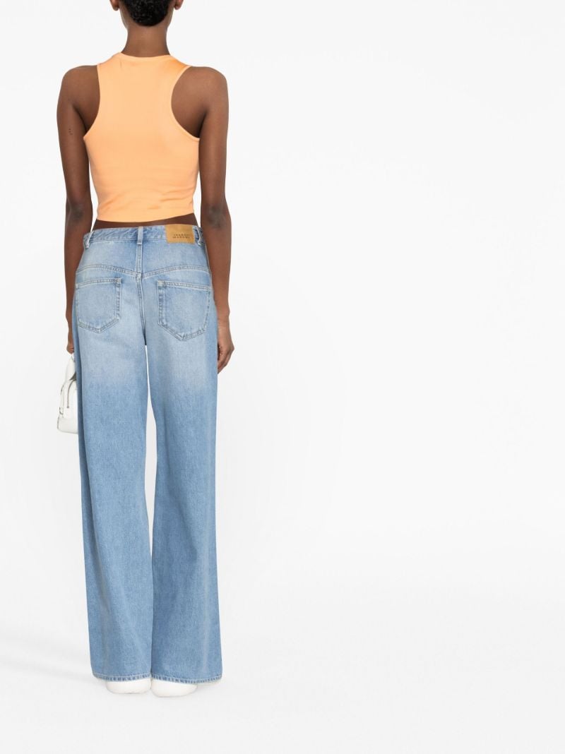 Orange Rowing Sleeveless Top