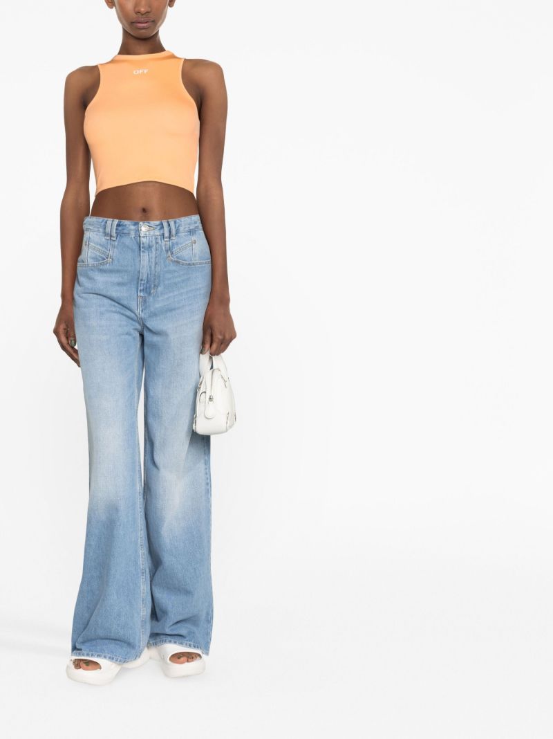 Orange Rowing Sleeveless Top