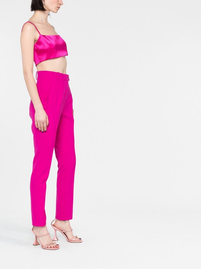 Pink High Waist Tailored Trousers