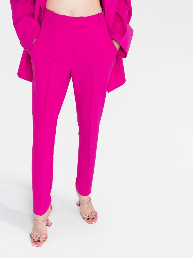 Pink High Waist Tailored Trousers