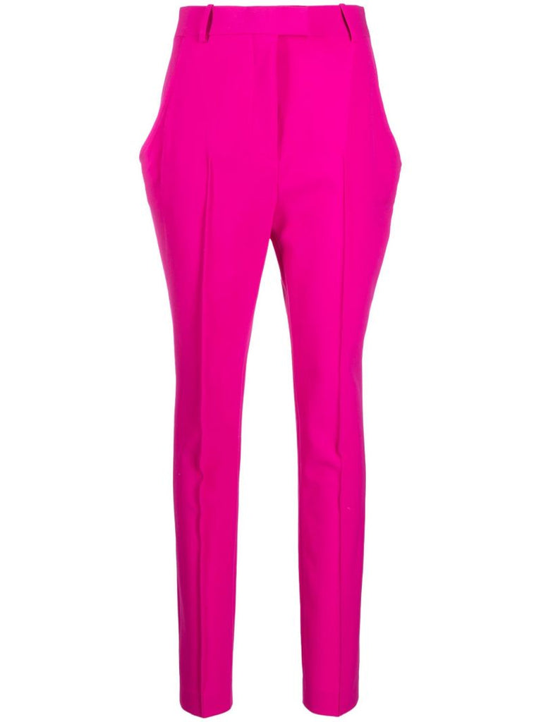 Pink High Waist Tailored Trousers