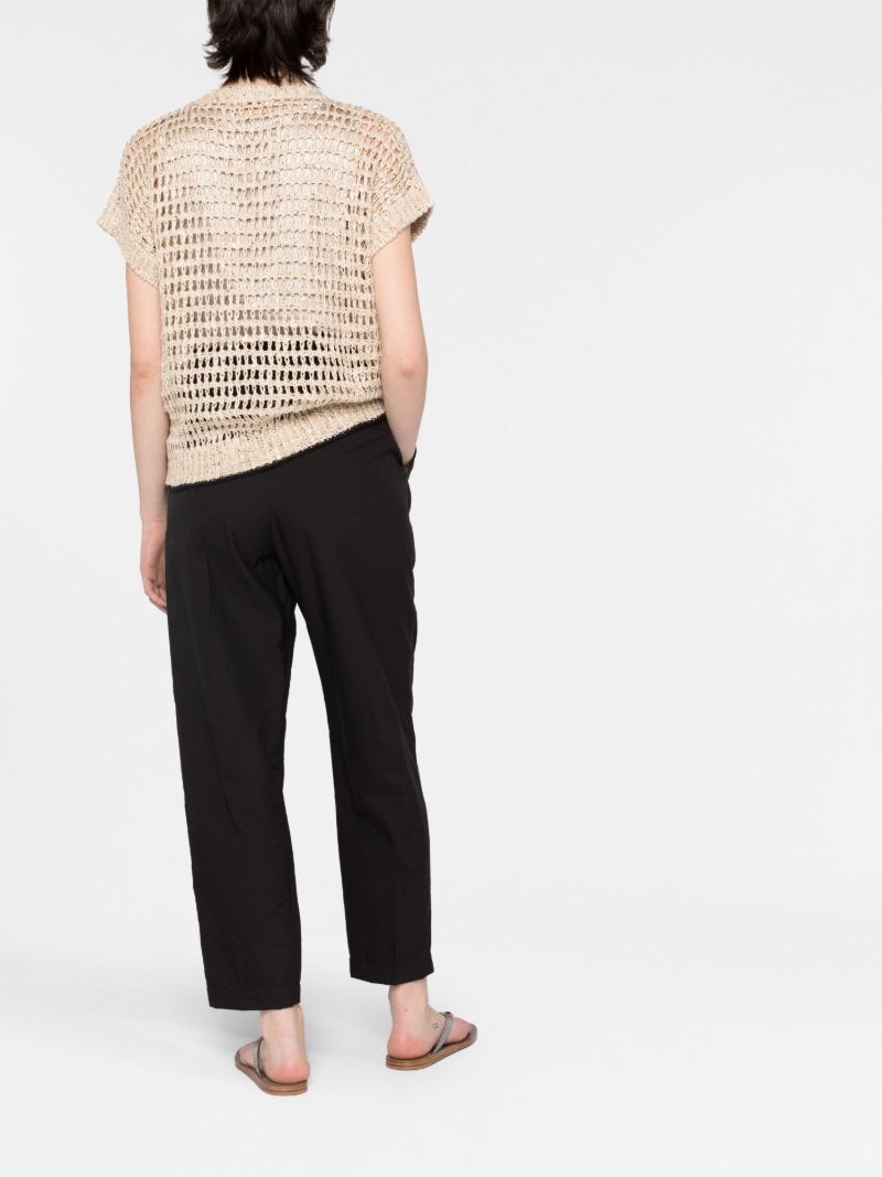 Neutral Open Knitted Top