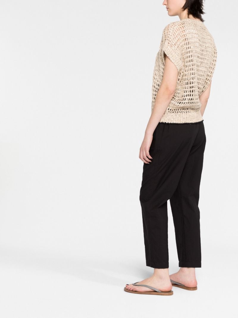 Neutral Open Knitted Top