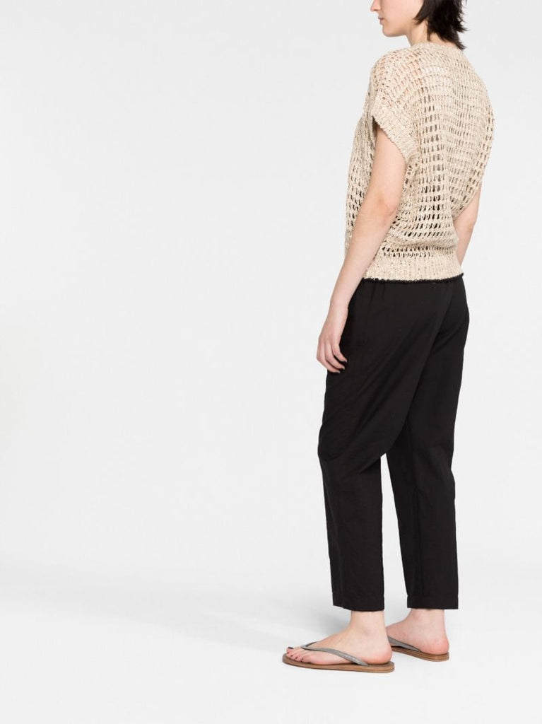 Neutral Open Knitted Top