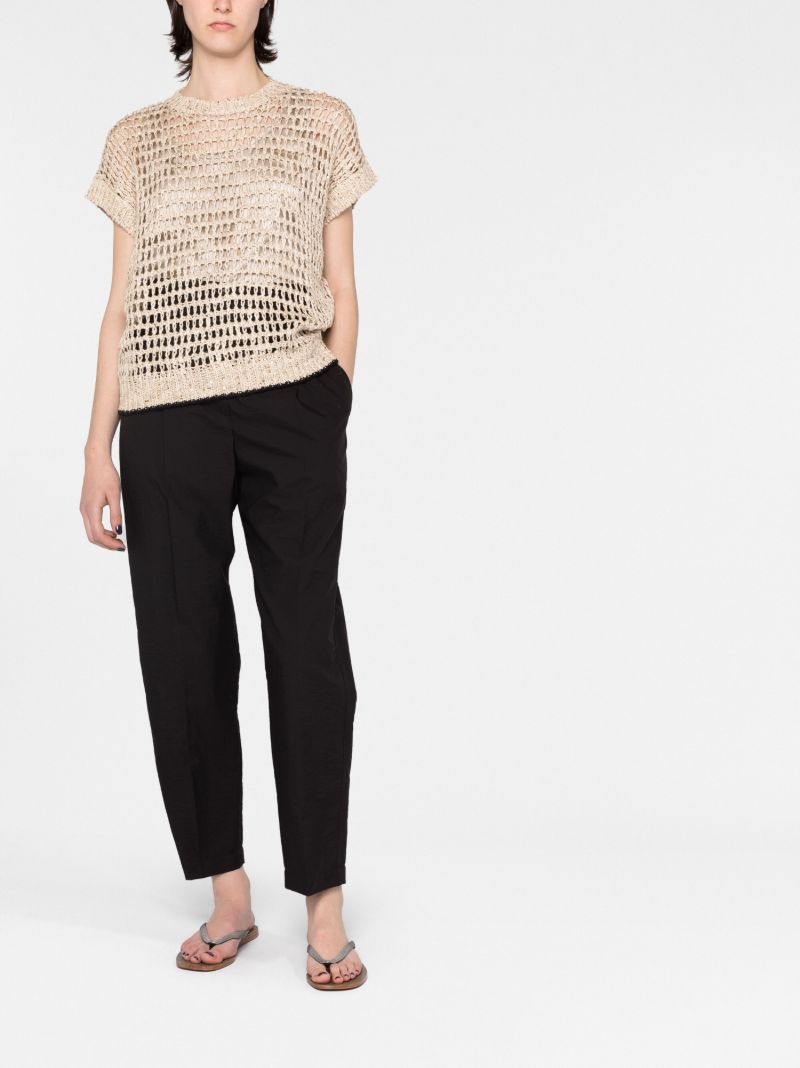 Neutral Open Knitted Top