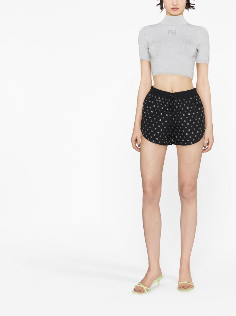 Black Logo Track Shorts