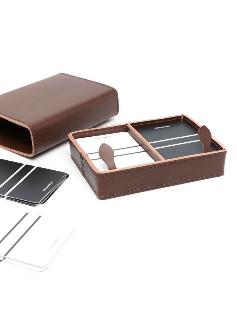 Brown Etna Leather Playing Card Holder