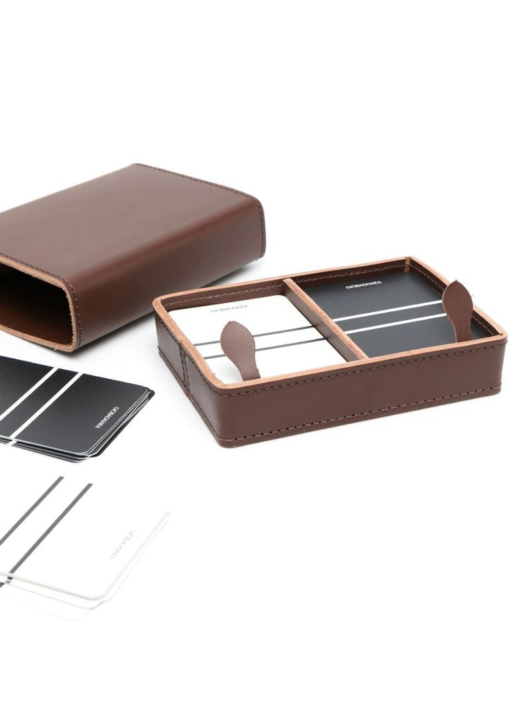Brown Etna Leather Playing Card Holder